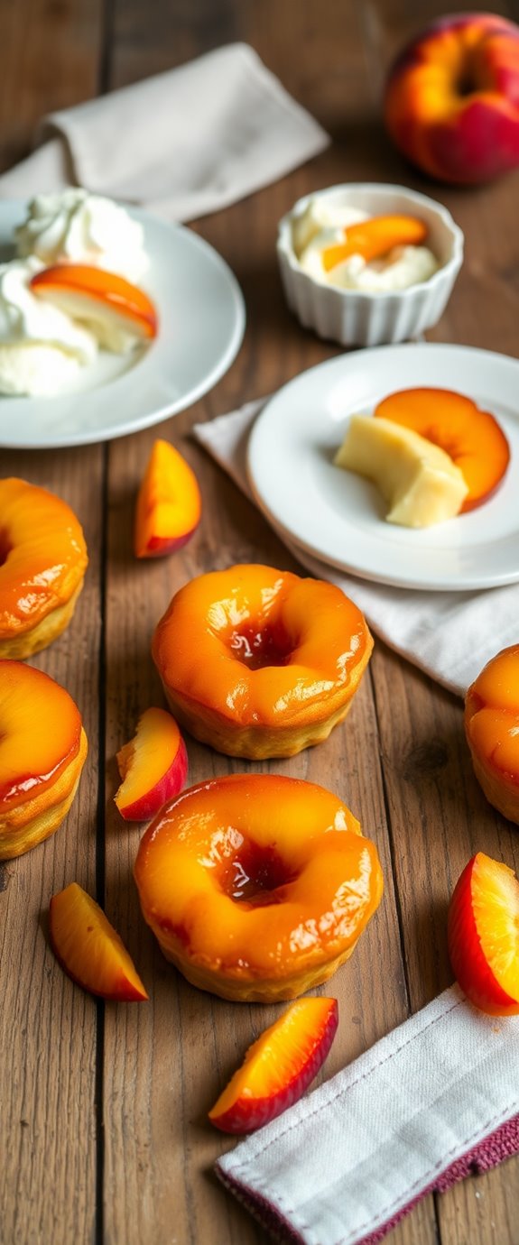 peach upside down cake