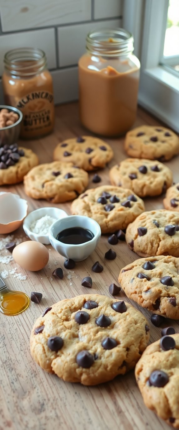 peanut butter chocolate chip cookies