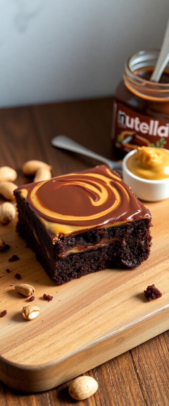 peanut butter nutella brownies