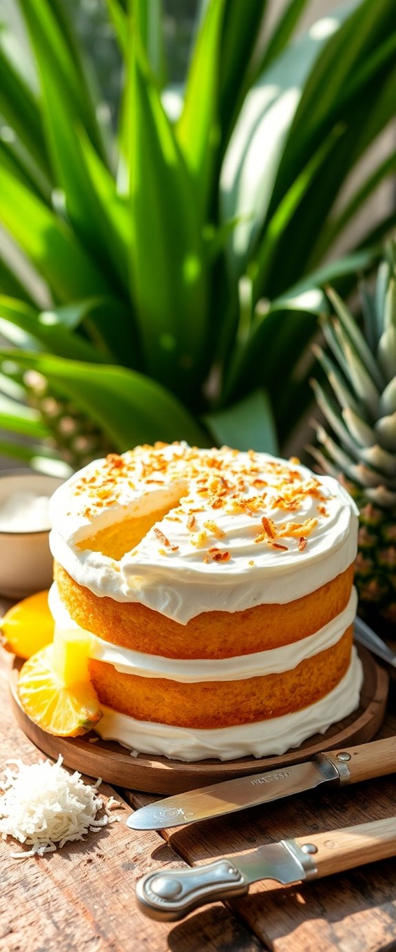 pineapple coconut cream cake
