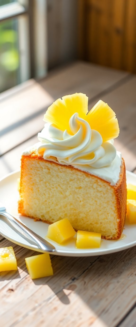 pineapple flavored angel food cake