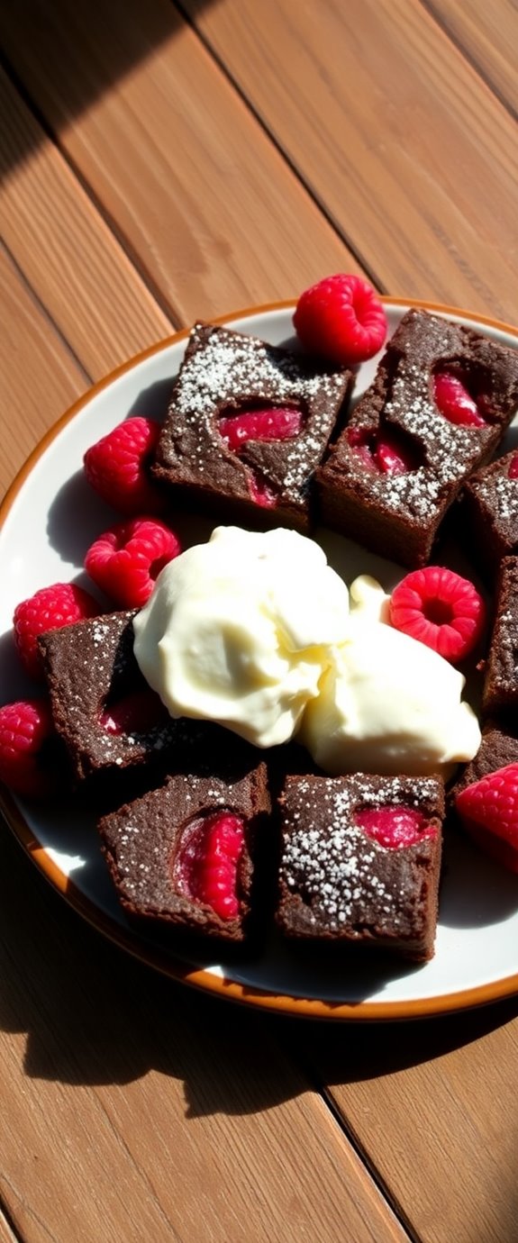 raspberry brownies baking instructions