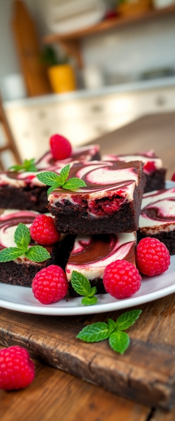 raspberry cheesecake brownie dessert