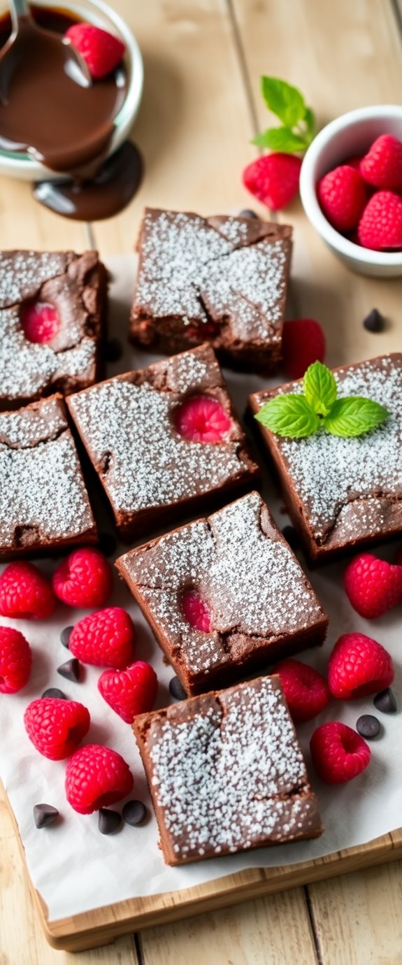 raspberry infused brownie dessert recipe