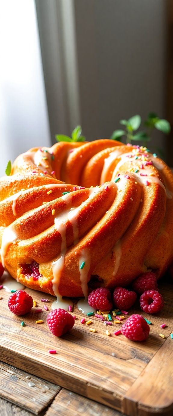 raspberry king cake recipe