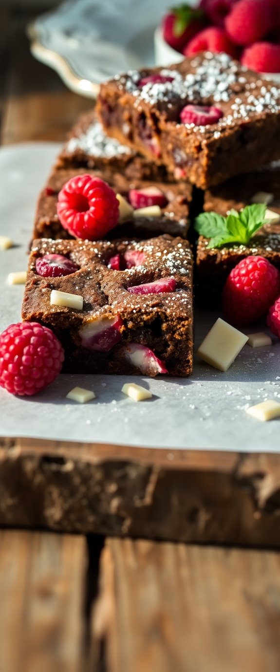 raspberry white chocolate brownies