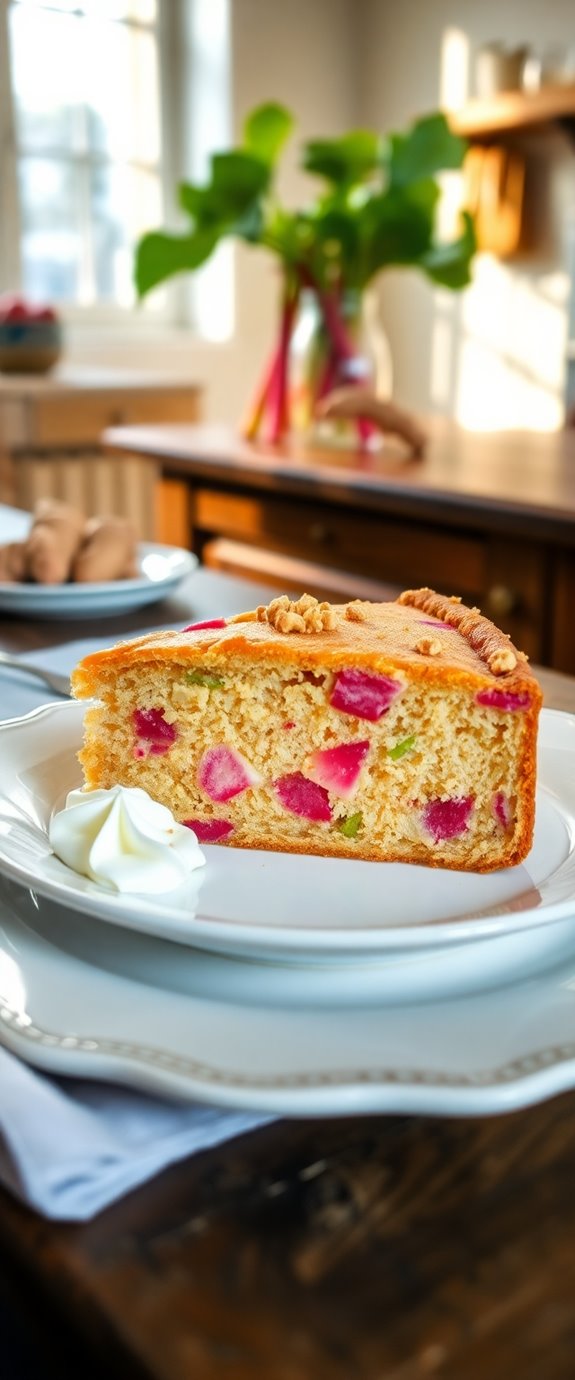 rhubarb ginger cake recipe