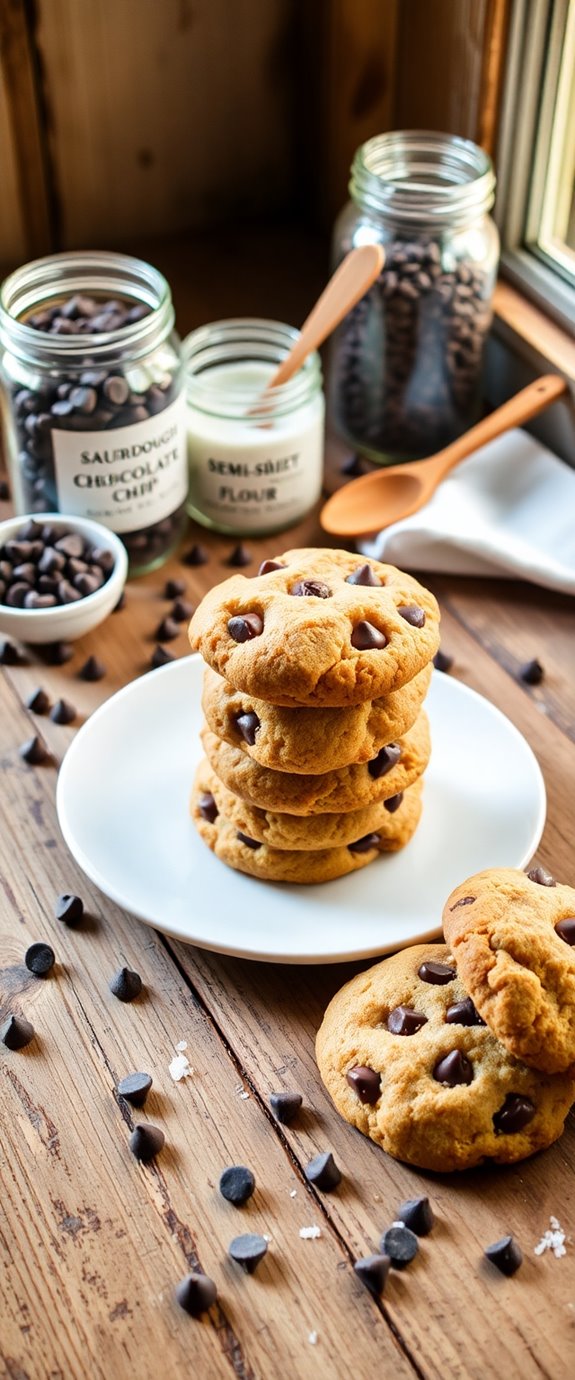 sourdough chocolate chip cookies