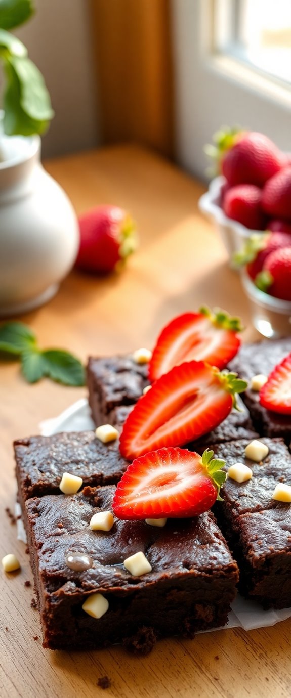 strawberry white chocolate brownies