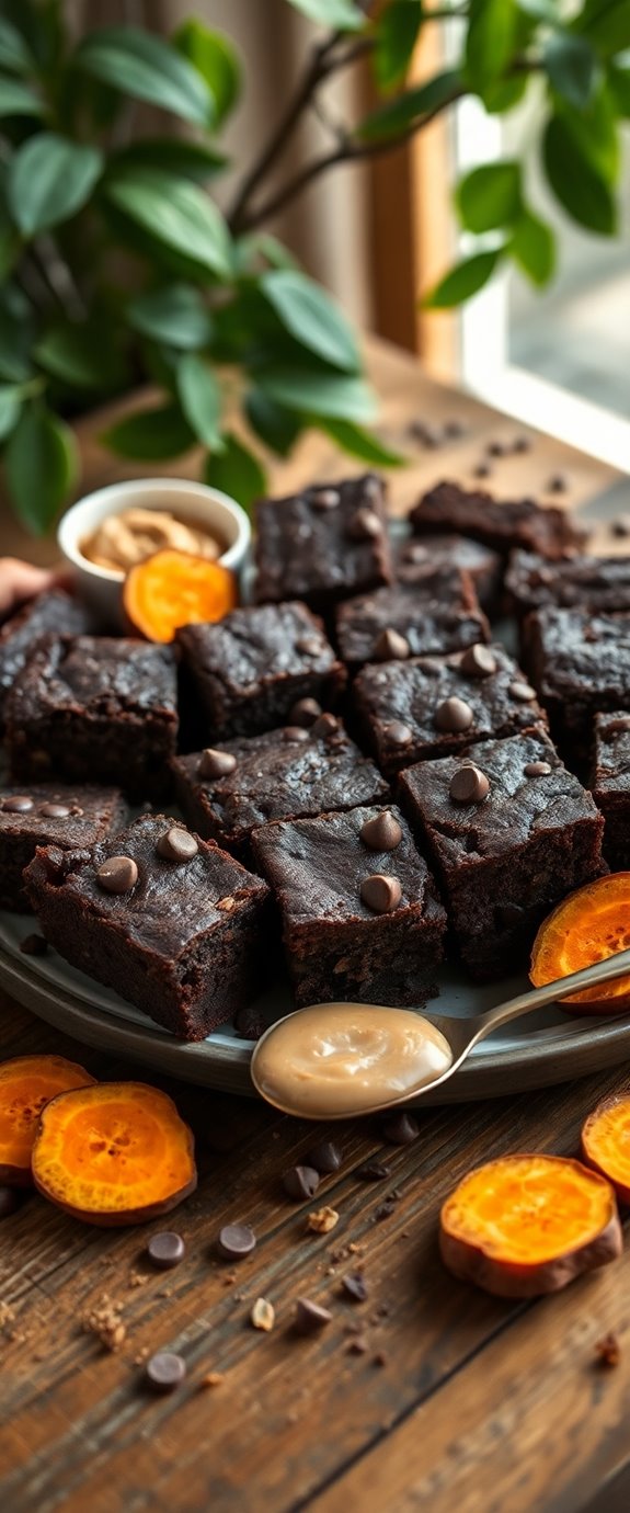 sweet potato almond brownies