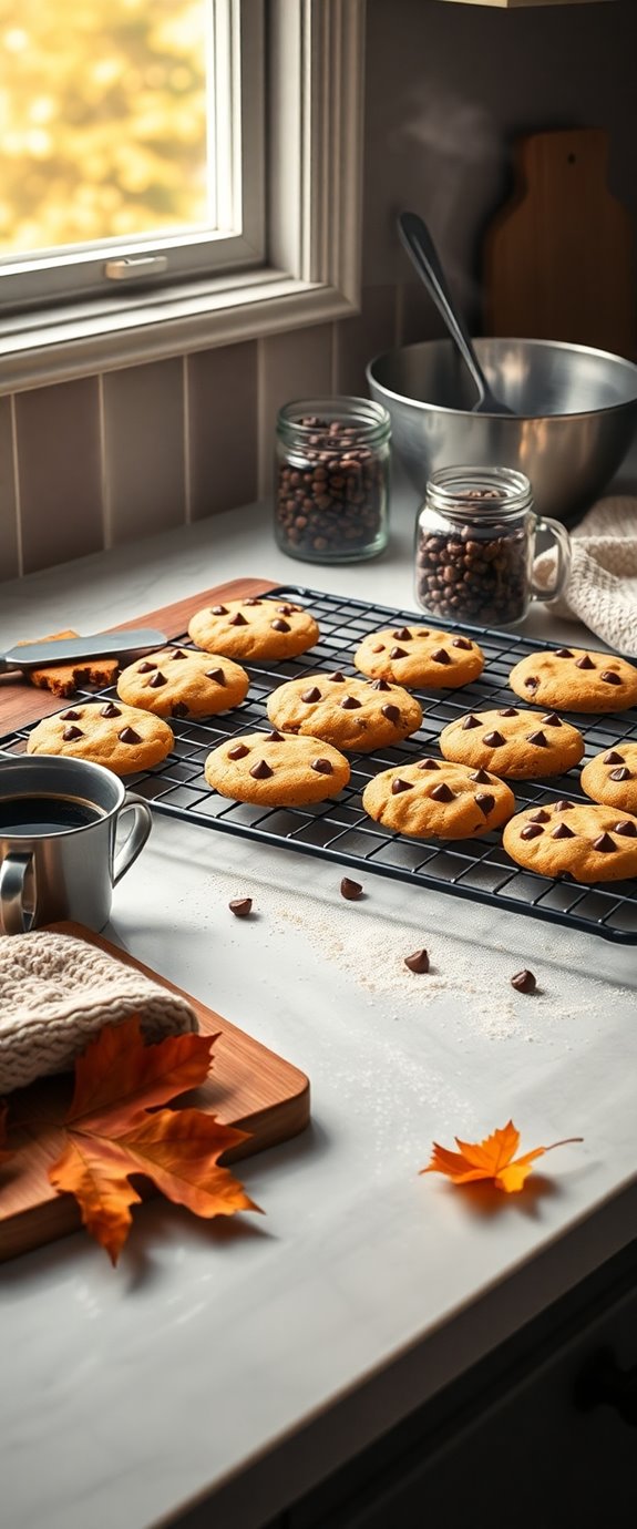 thanksgiving themed chocolate chip cookies