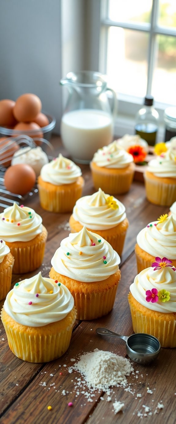 vanilla cupcakes with cake flour