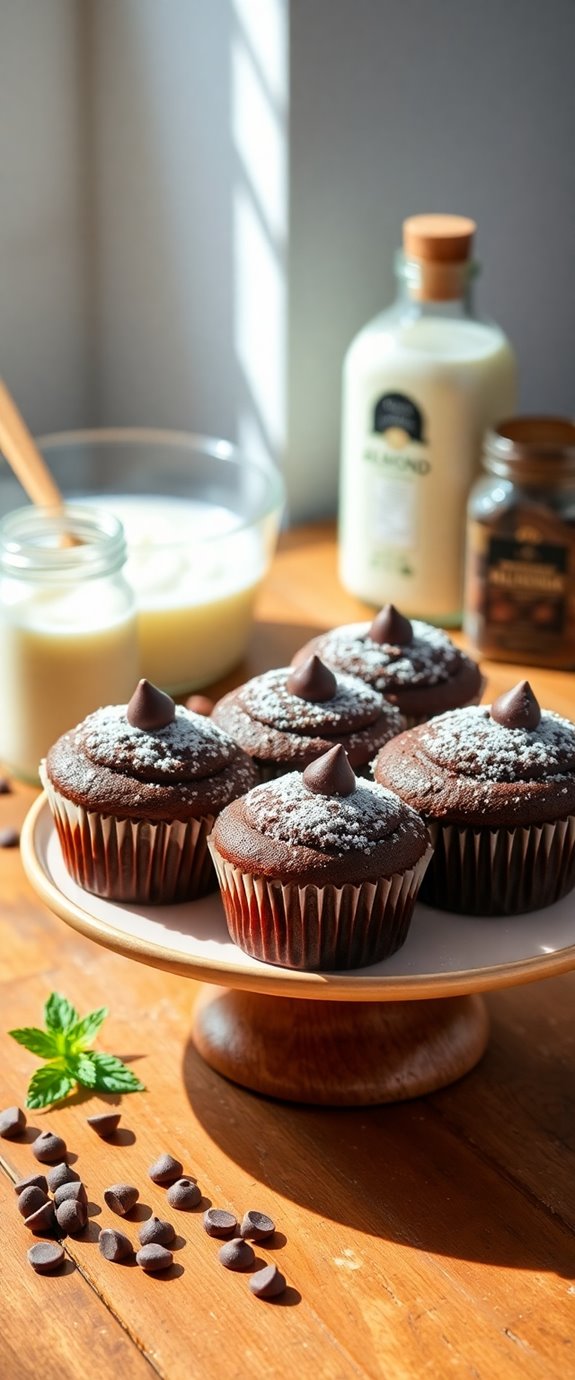 vegan chocolate chip cupcakes