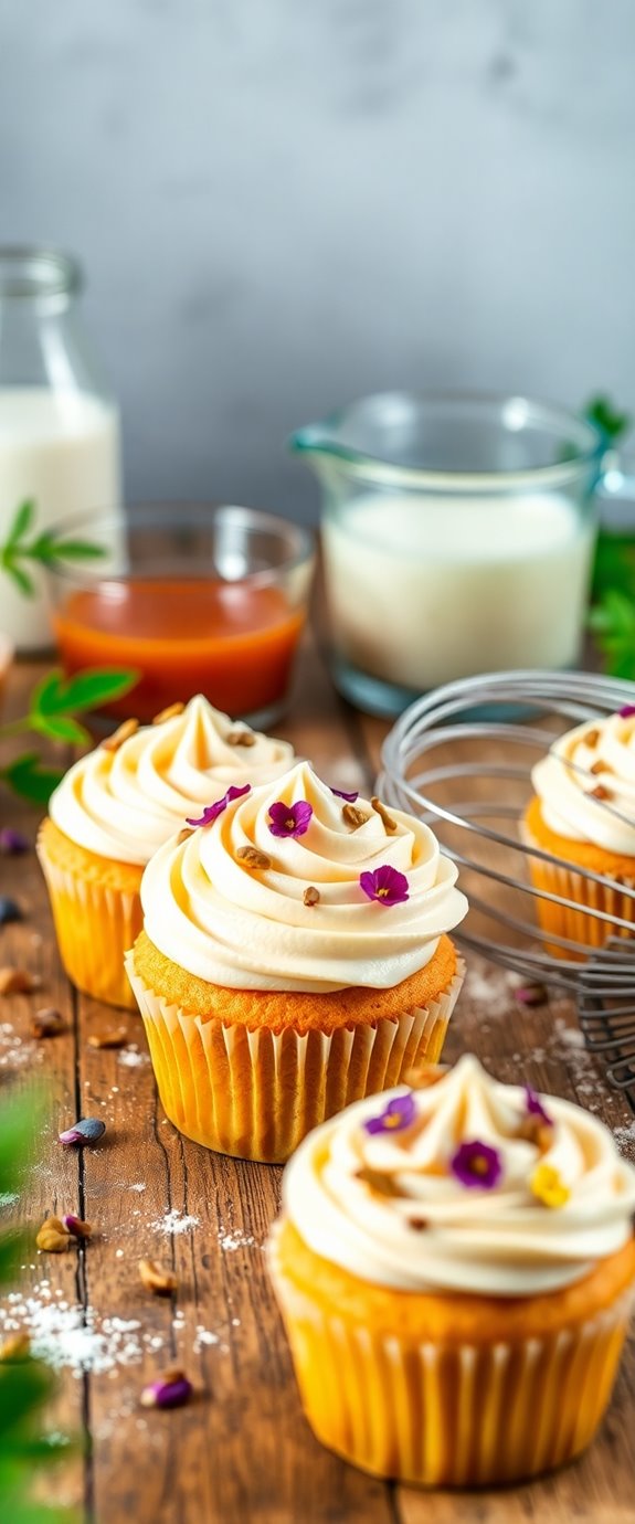vegan cupcakes with honey