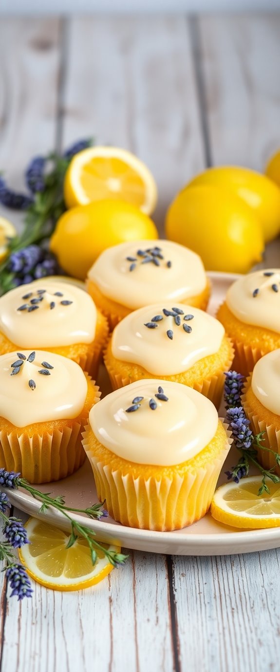 vegan lavender infused lemon cupcakes
