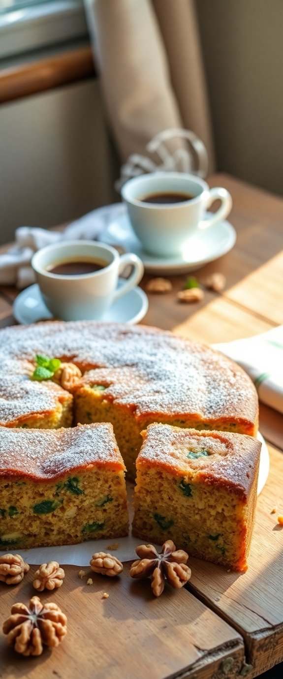 zucchini spice cake preparation